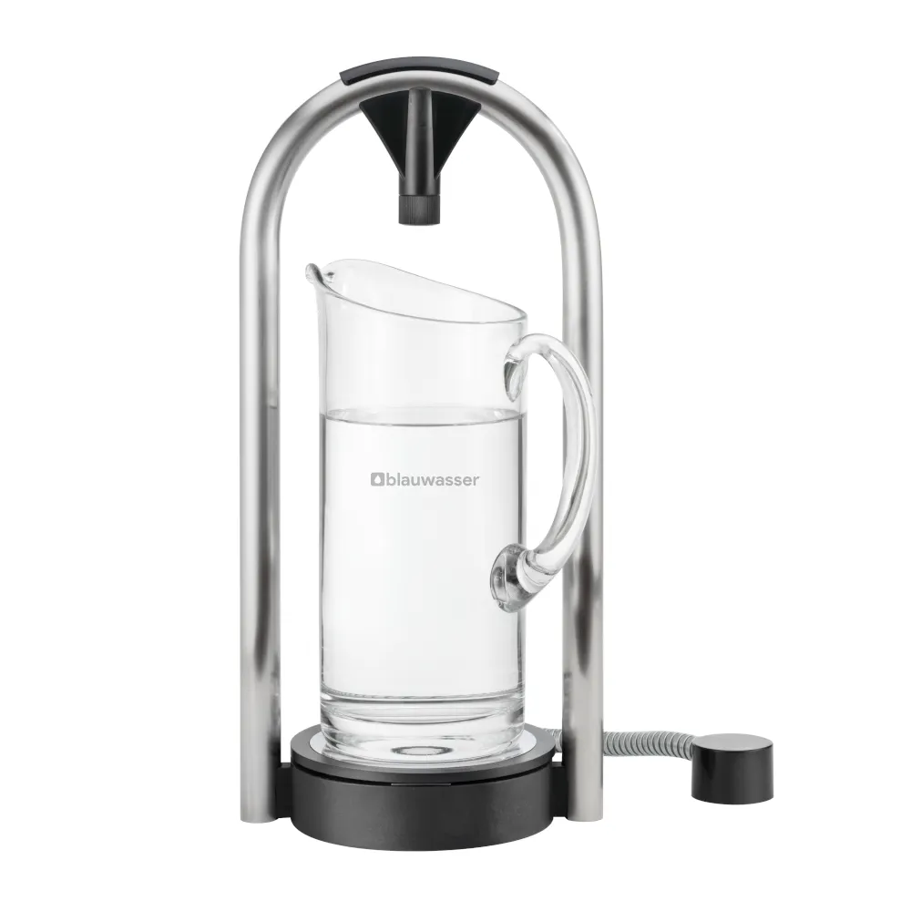 blauwasser home: Spendereinheit mit automatisch befülltem Glaskrug